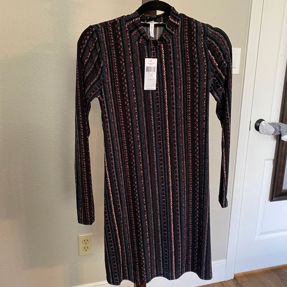 BCBG long sleeve mock neck dress - Picture 1 of 2